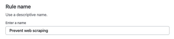 Naming a rate limit rule